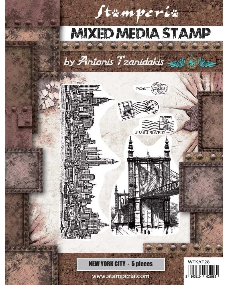 Гумени печати Stamperia - Ню Йорк Гумени печати Stamperia - Ню Йорк - 15 x 20 cm от колекцията Sir Vagabond Aviator -