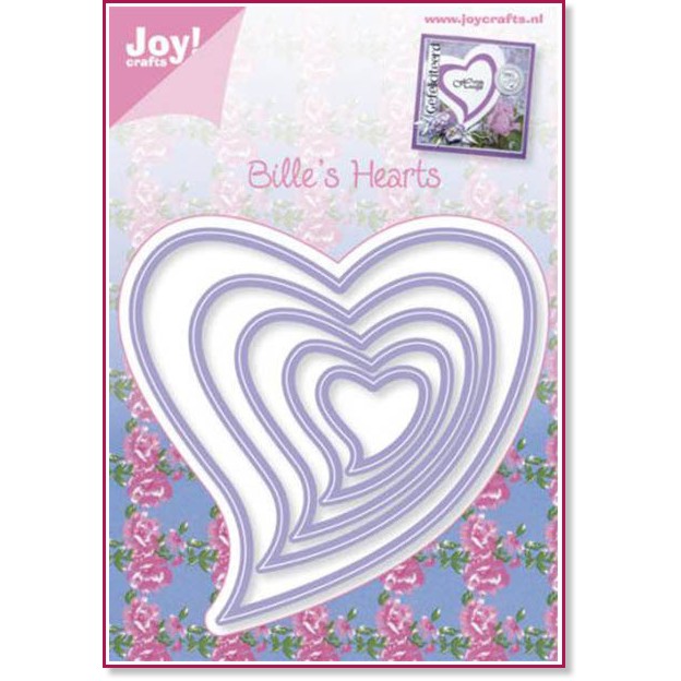 Щанци за машина за изрязване и релеф Joy Crafts - Сърца Щанци за машина за изрязване и релеф Joy Crafts - Сърца - 5 броя -
