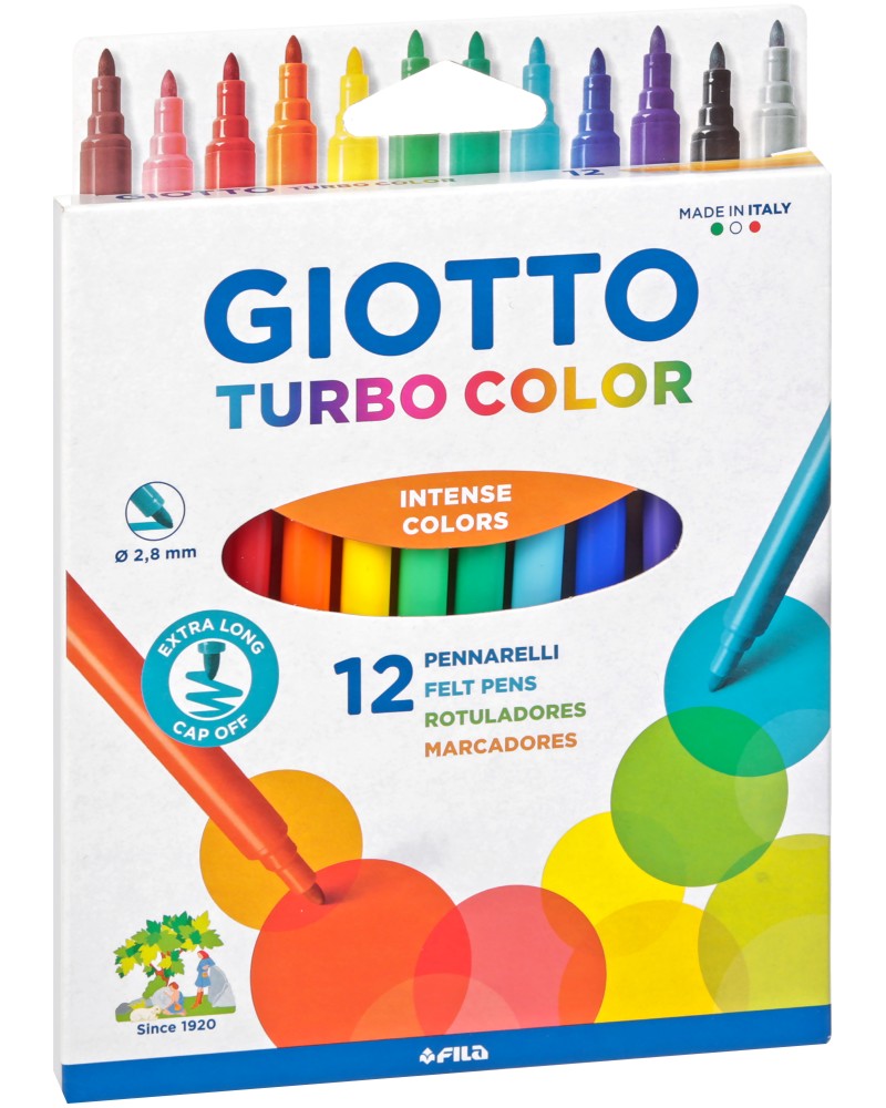 Флумастери Giotto Флумастери Giotto - 12, 18, 24 или 36 цвята от серията Turbo Color -