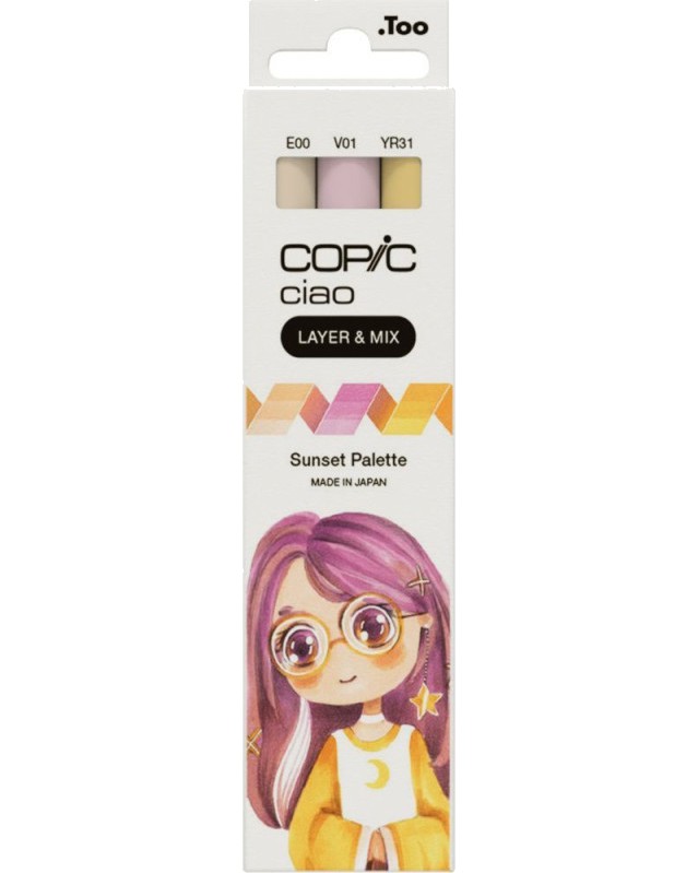 Двувърхи маркери Copic Sundet Palette Двувърхи маркери Copic Sundet Palette - 3 цвята от серията Ciao -