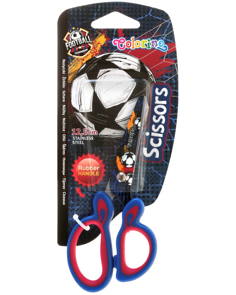 Детска ножица Colorino Kids - Футбол Детска ножица Colorino Kids - Футбол - 12.5 cm от серията Football -
