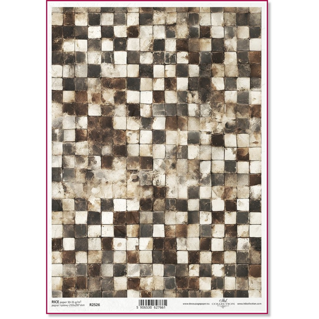 Декупажна хартия ITD Collection - Мозайка Декупажна хартия ITD Collection - Мозайка - A4 -