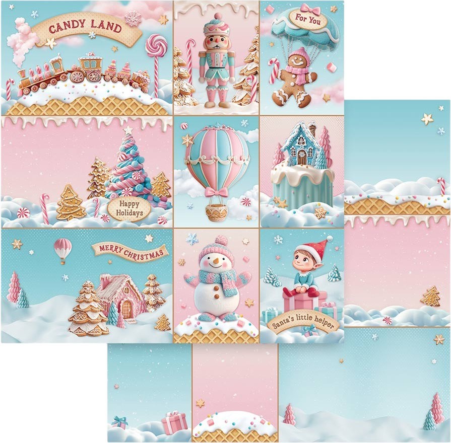    Stamperia -  - 30.5 x 30.5 cm   Candy Christmas - 