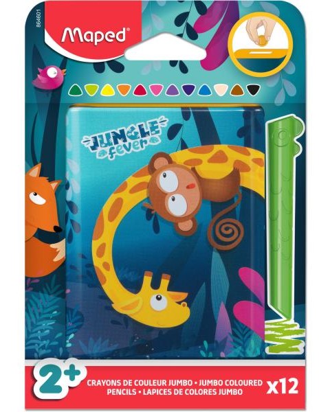 Цветни моливи Maped Infinity Kidy Цветни моливи Maped Infinity Kidy - 12 цвята и касичка от серията Color' Peps -