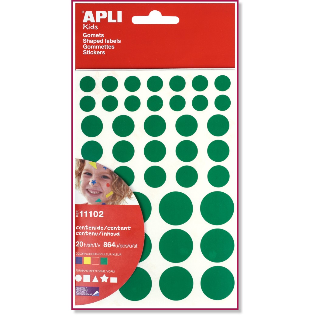 Самозалепващи форми Apli Kids Самозалепващи форми Apli Kids - 864 броя -