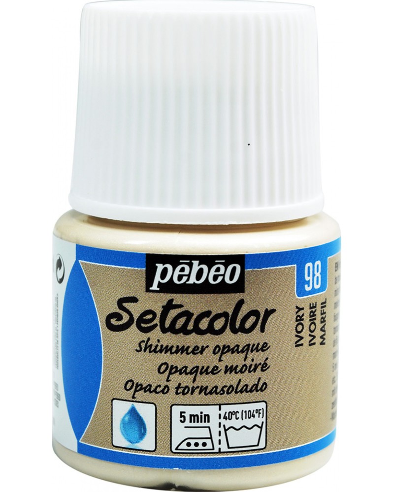 Текстилна боя с блестящ ефект Pebeo Shimmer - 45, 250 или 1000 ml от серия Setacolor - боя
