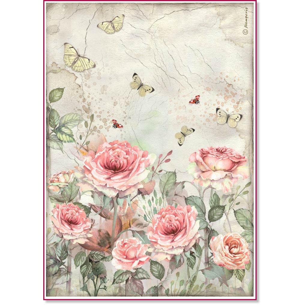   Stamperia -    - A4   House of Roses - 