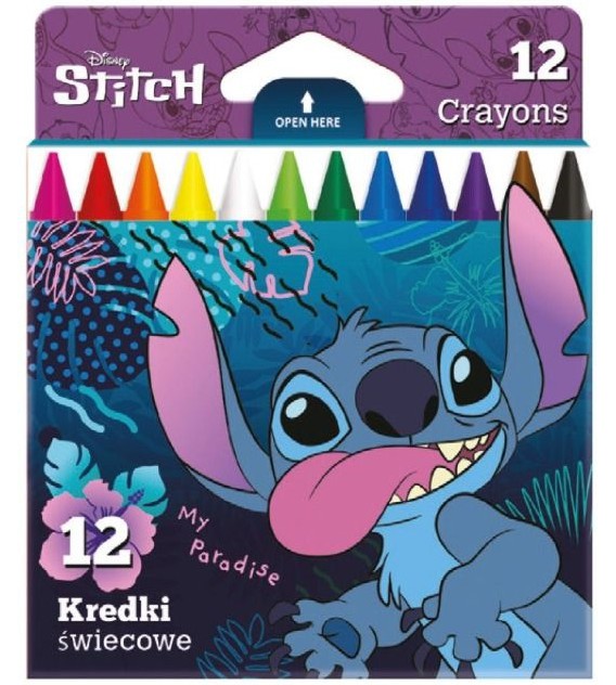 Пастели Colorino Kids - Стич Пастели Colorino Kids - Стич - 12 цвята на тема Лило и Стич -