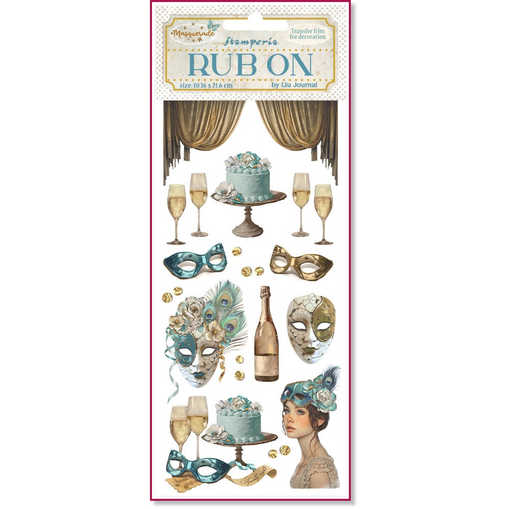    Stamperia -    - 10.16 x 21.6 cm   Masquerade - 