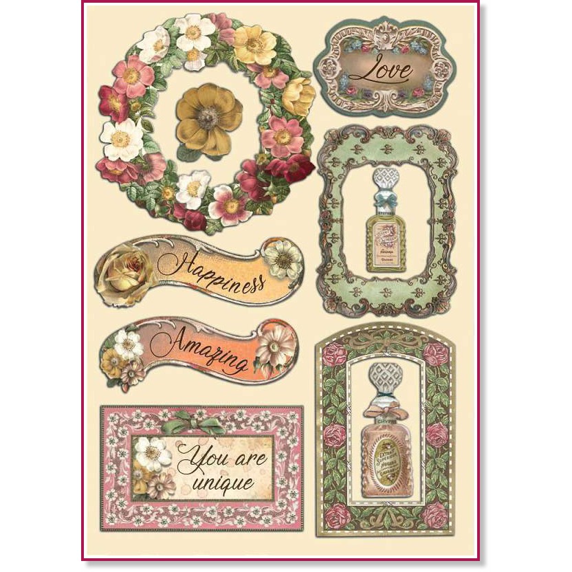 ������� ������� Stamperia - ������ �� ���� - A5 �� ���������� Rose Parfum - 