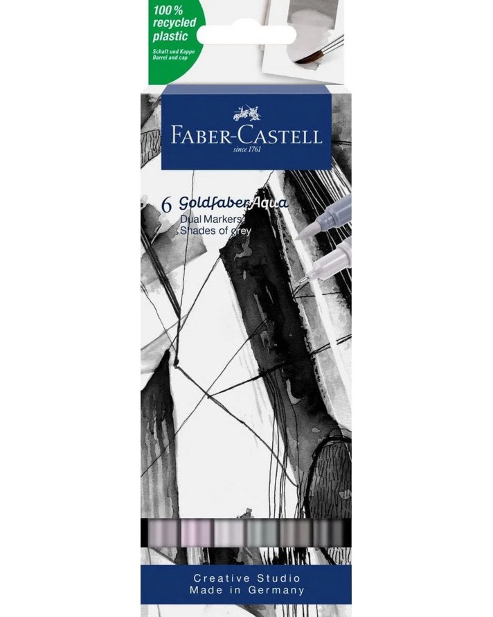 �������� ��������� ������� Faber-Castell Aqua Shades of grey - 6 ����� �� ������� Goldfaber - 