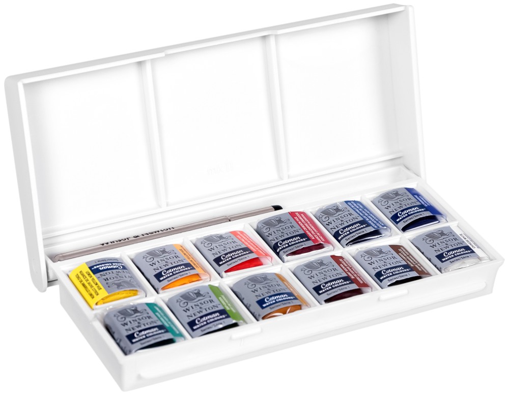 ��������� ��� Winsor & Newton Sketchers' Pocket Box - 12 ����� � ����� �� ������� Cotman - 