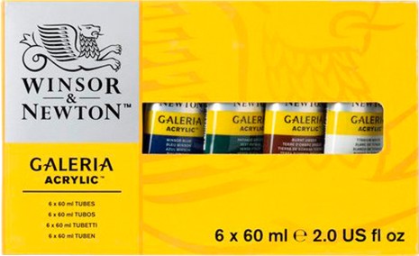   Winsor & Newton - 6  x 60 ml   Galeria - 