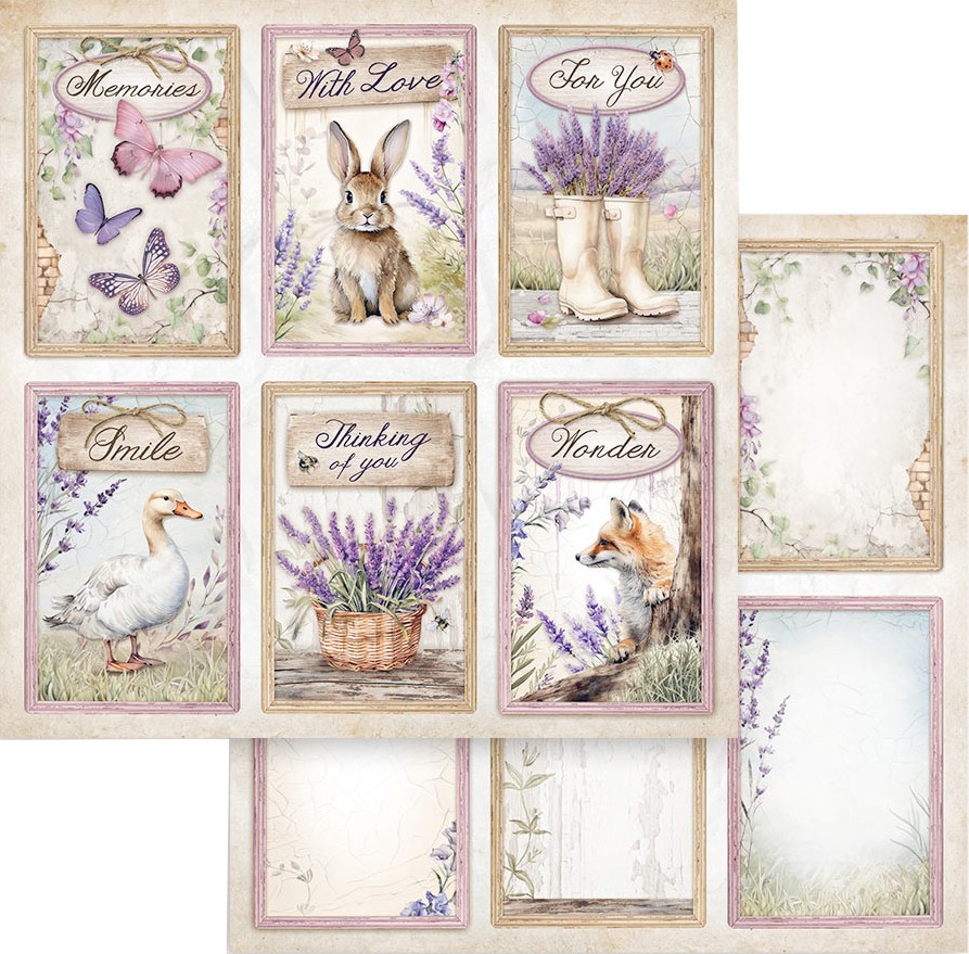 ������ �� ����������� Stamperia - �������� - 30.5 x 30.5 cm �� ���������� Lavender - 