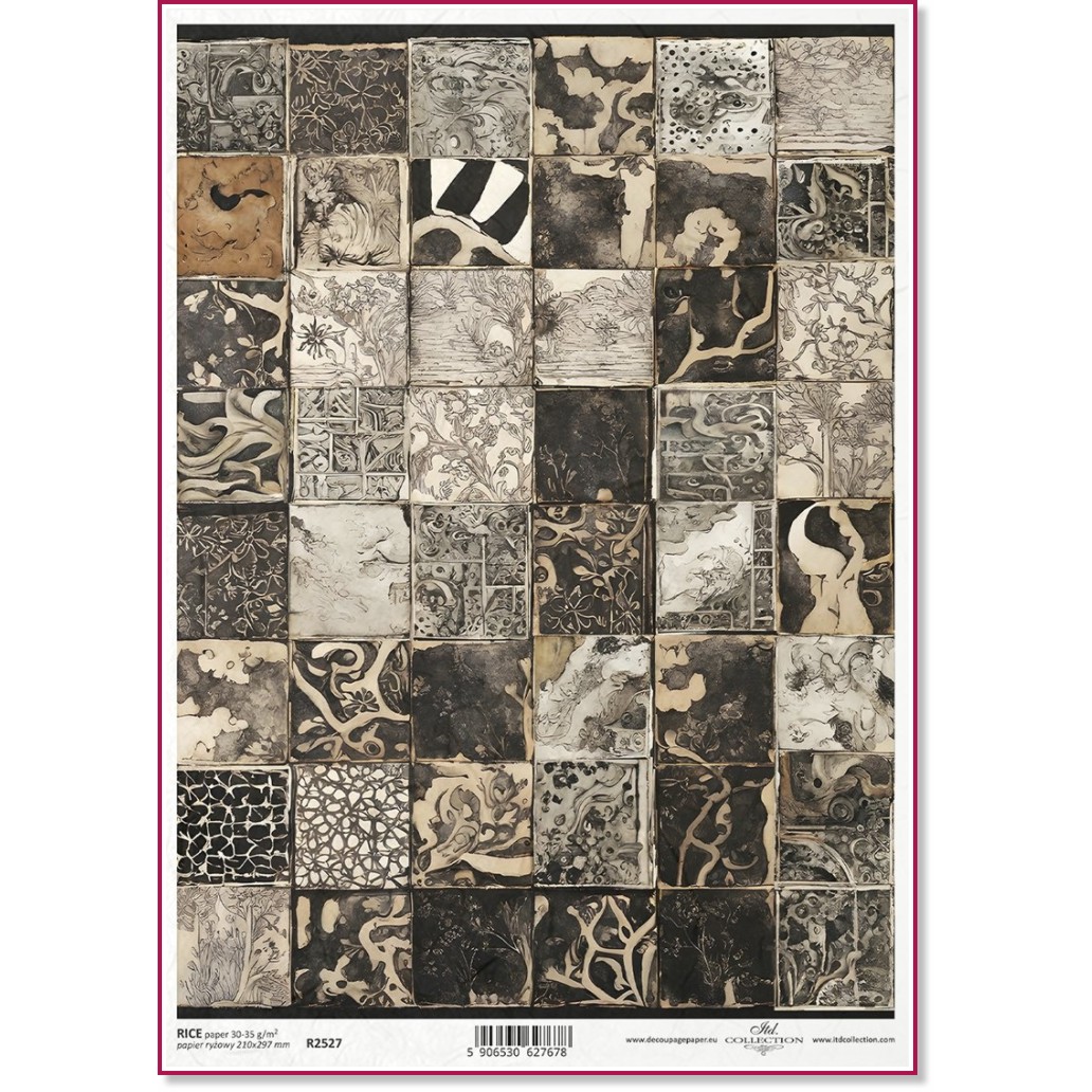 Декупажна хартия ITD Collection - Геометричен мотив Декупажна хартия ITD Collection - Геометричен мотив - A4 -