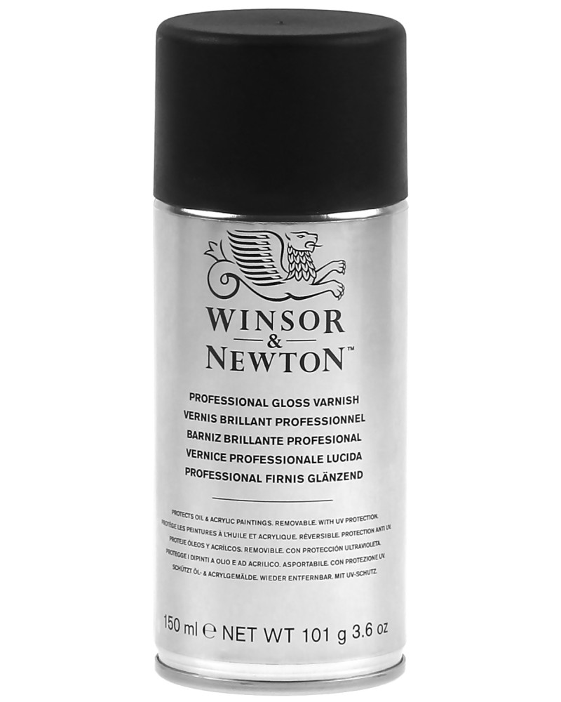 Лак-спрей за масло и акрил с гланцов ефект Winsor & Newton Лак-спрей за масло и акрил с гланцов ефект Winsor & Newton - 150 или 400 ml от серията Artists' -