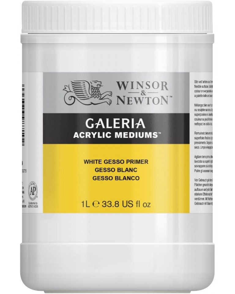 Бяло гесо Winsor & Newton Бяло гесо Winsor & Newton - 1 или 2.5 l от серията Galeria -