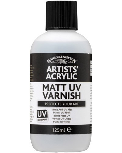 UV лак с матов ефект Winsor & Newton UV лак с матов ефект Winsor & Newton - 125 ml от серията Artists' -