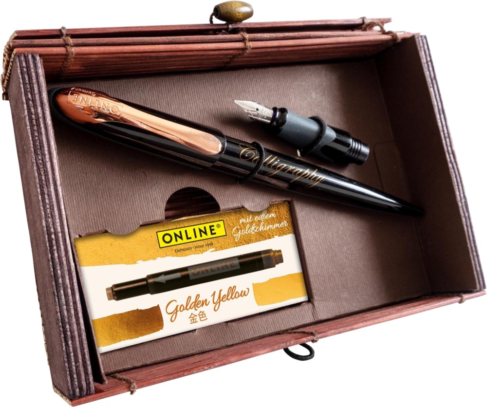 Комплект за калиграфия Online Germany Air Best Writer Комплект за калиграфия Online Germany Air Best Writer - Писалка, патронче с мастило и писци -