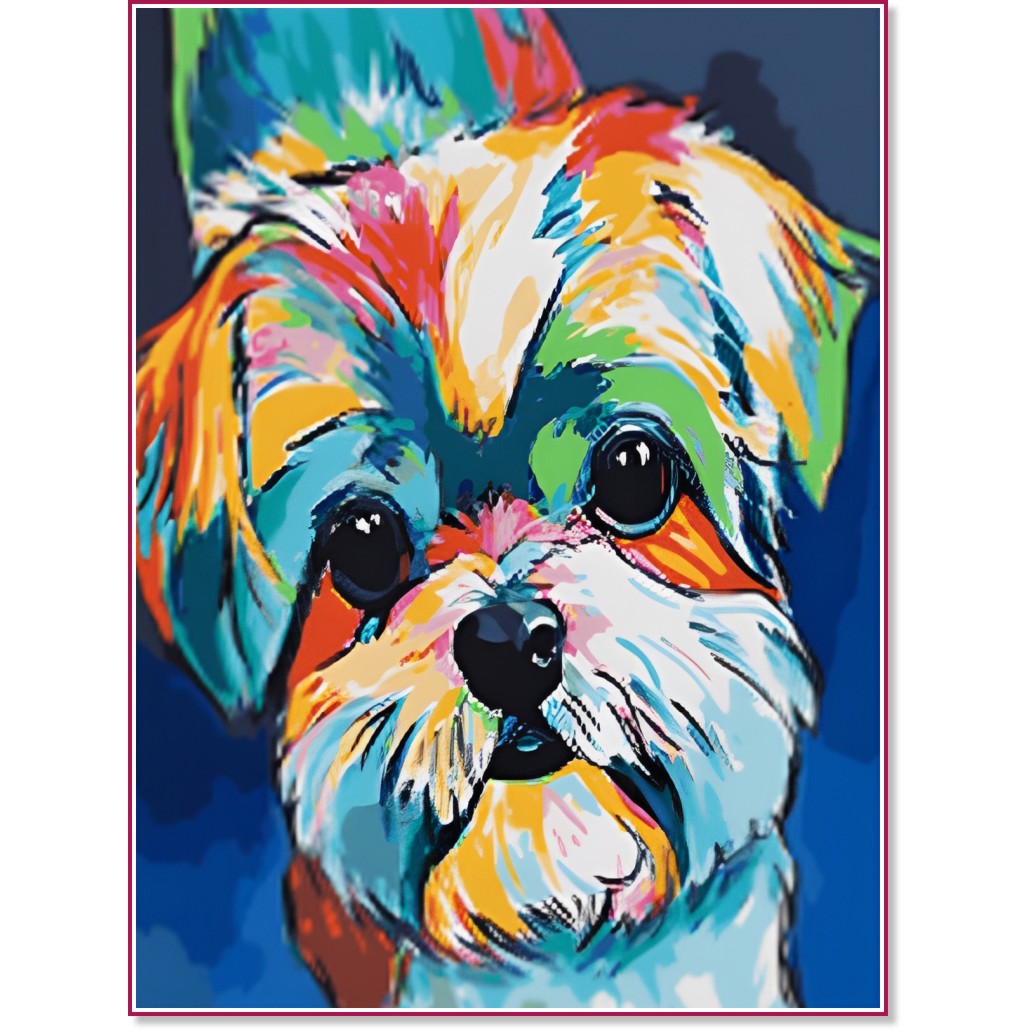 Рисуване по номера NEWART - Куче Рисуване по номера NEWART - Куче - 40 x 50 cm -