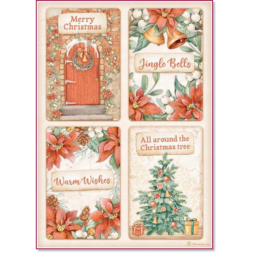 ��������� ������ Stamperia - ������� �������� - A4 �� ���������� All Around Xmas - 