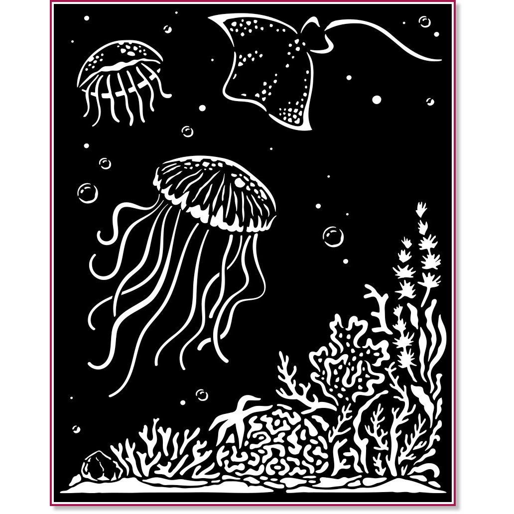 Шаблон Stamperia - Медуза Шаблон Stamperia - Медуза - 20 x 25 cm от колекцията Songs Of The Sea -