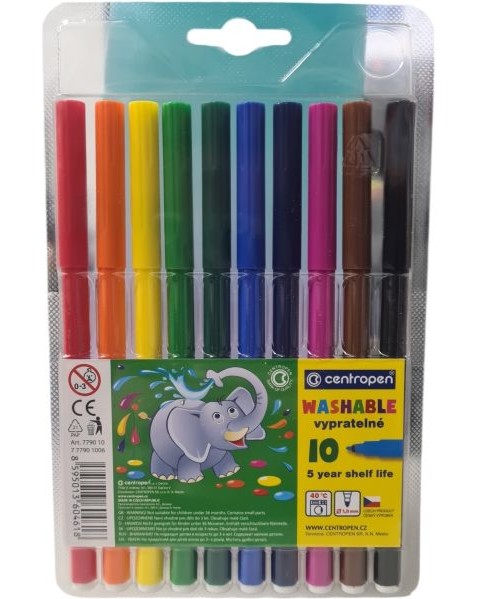 Флумастери Centropen Флумастери Centropen - 10 цвята -