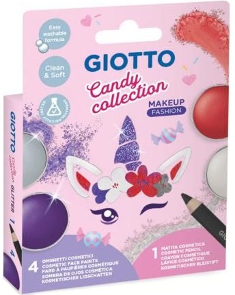 Бои за лице Giotto Makeup Fashion Бои за лице Giotto Makeup Fashion - 4 цвята и молив от серията Candy Collection - боя
