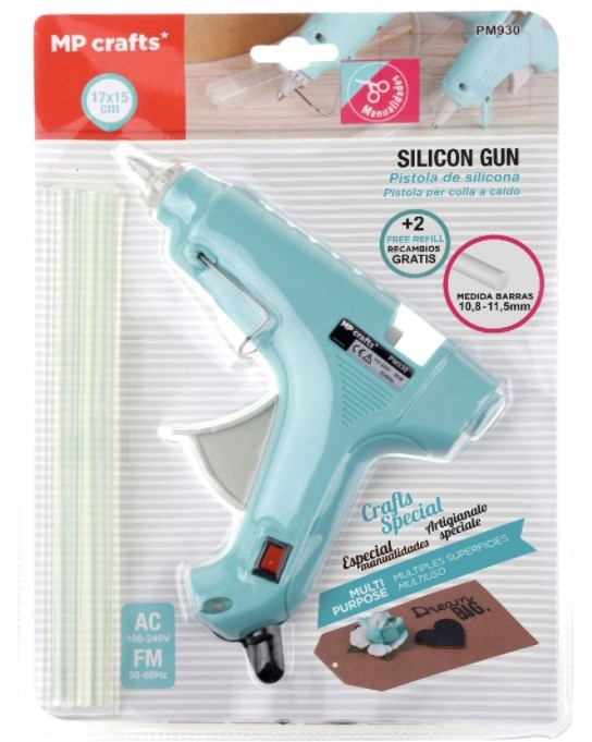 Пистолет за топло лепене MP Пистолет за топло лепене MP - С 2 силиконови пръчки ∅ 1.1 cm -