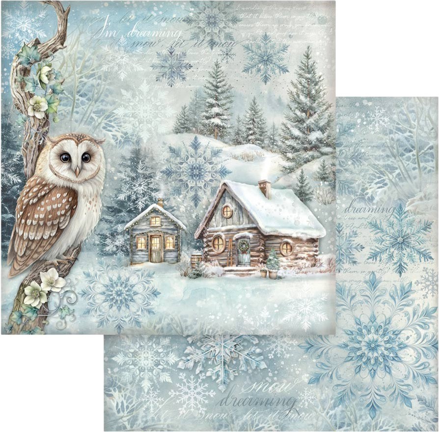 Картон за скрапбукинг Stamperia - Бухал Картон за скрапбукинг Stamperia - Бухал - 30.5 x 30.5 cm от колекцията The Owl's House -