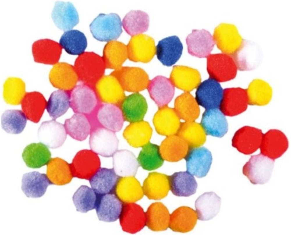 Цветни декоративни помпони Junior Цветни декоративни помпони Junior - 30 броя с диаметър ∅ 1 cm -