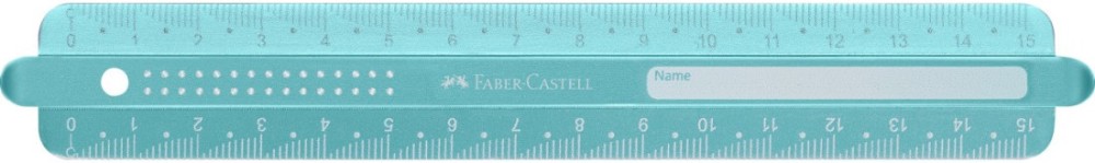 Линия за чертане Faber-Castell Линия за чертане Faber-Castell - 15 cm от серията Sparkle -