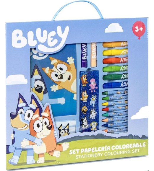 Комплект за рисуване Cerda Комплект за рисуване Cerda - 24 части на тема Bluey -
