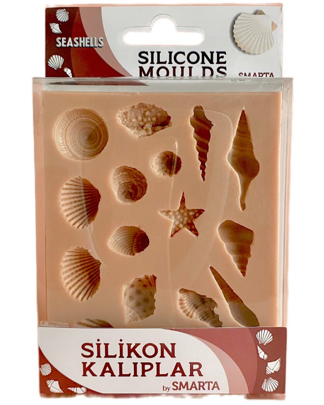 Силиконова 3D форма Smarta - Раковини Силиконова 3D форма Smarta - Раковини - 10 / 13 / 1.5 cm -