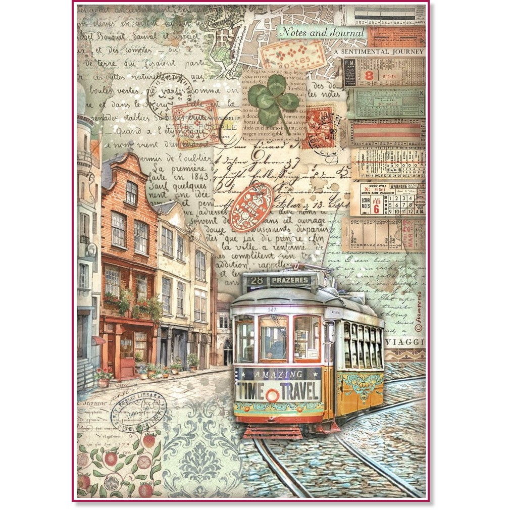   Stamperia -  - A4   Art of travelling - 