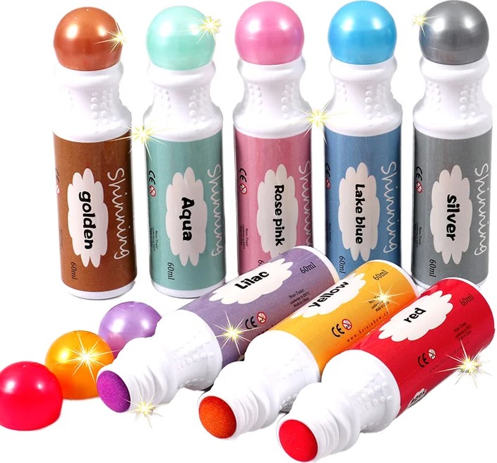 Флумастери Foska Bright Washable Dot Флумастери Foska Bright Washable Dot - 8 цвята x 60 ml -