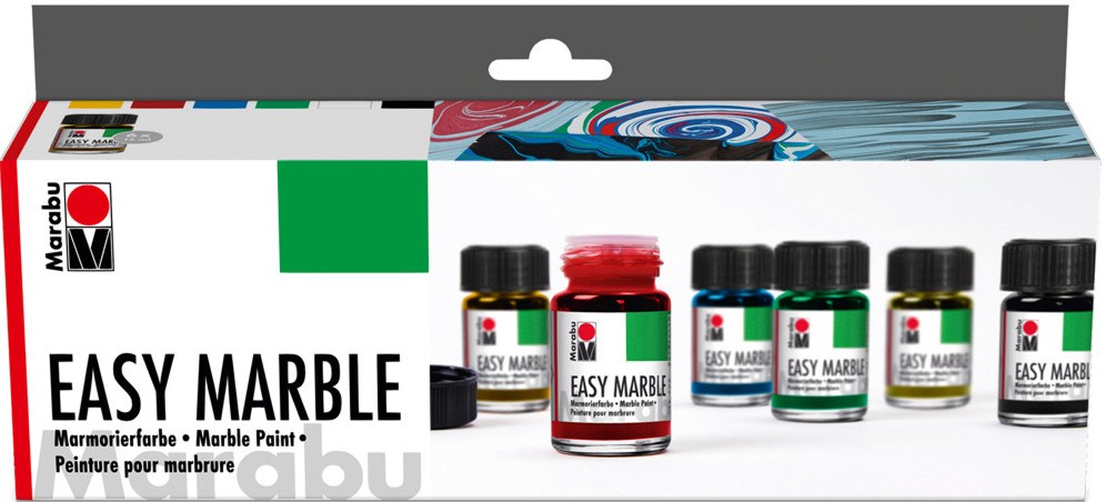 ��� � �������� ����� Marabu Easy marble - 6 ����� x 15 ml - 