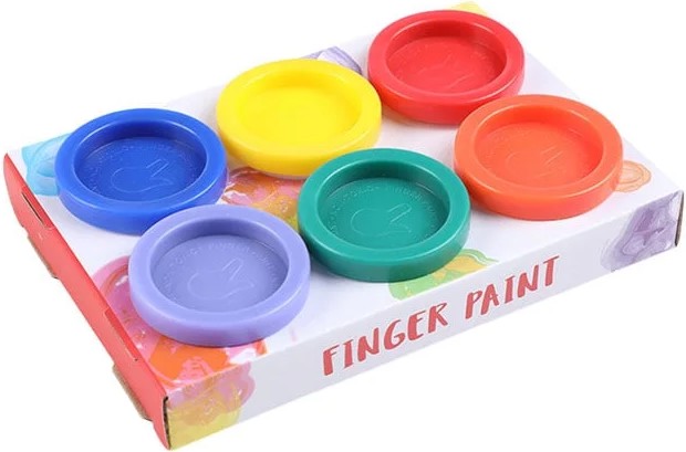 Бои за рисуване с пръсти Beifa Бои за рисуване с пръсти Beifa - 6 цвята x 22 ml - боя