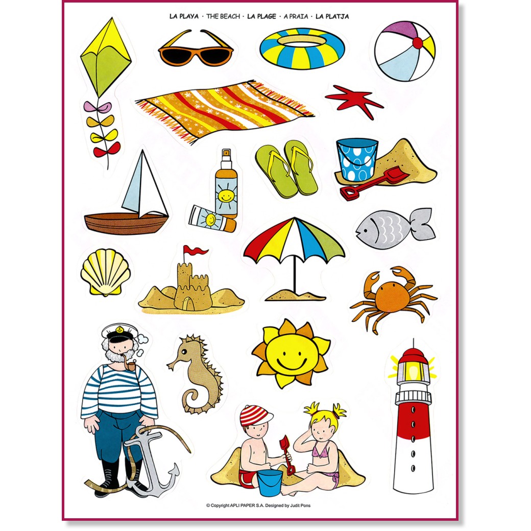 Стикери Apli Kids - Плаж Стикери Apli Kids - Плаж -