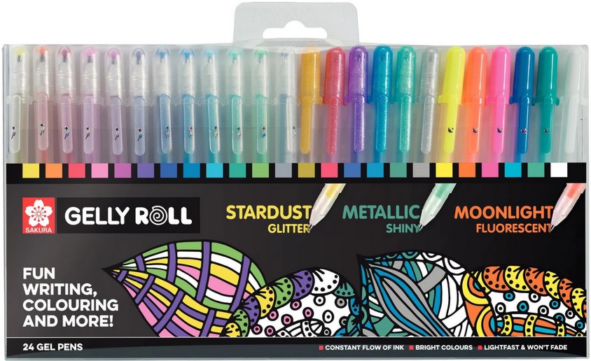 Гел химикалки Sakura Гел химикалки Sakura - 24 броя от серията Gelly Roll -