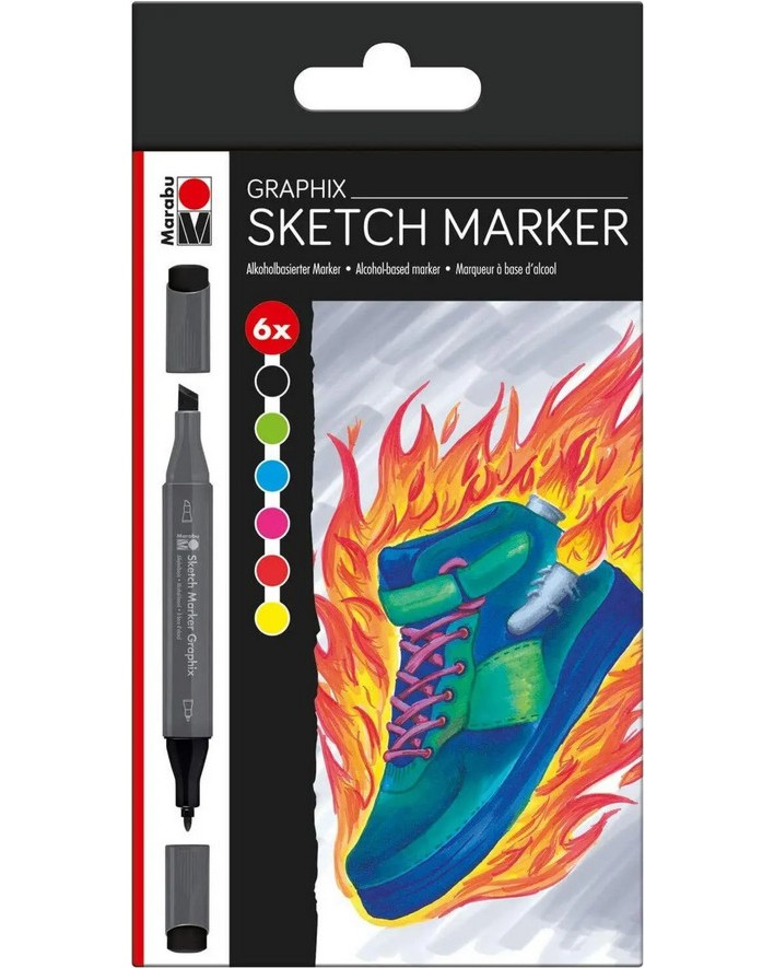 �������� ������� Marabu Sketch Heat - 6 ����� �� ������� Graphix - 