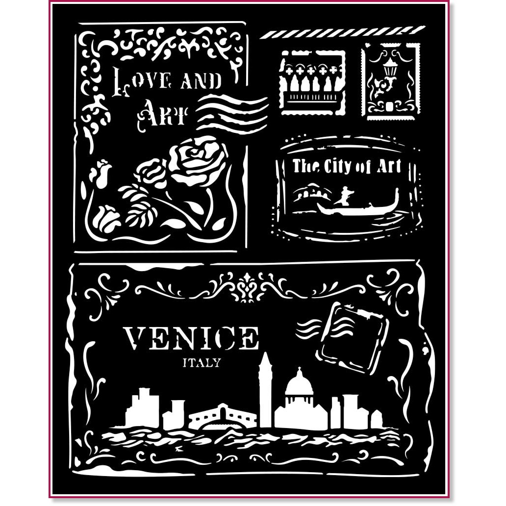 ������ Stamperia - ������� � ����� - 20 x 25 cm �� ���������� Venice - 