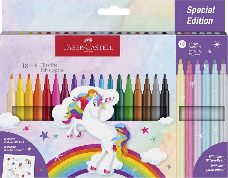 ���������� Faber-Castell - ������� - 18 ����� + 6 �������� � ������� - 