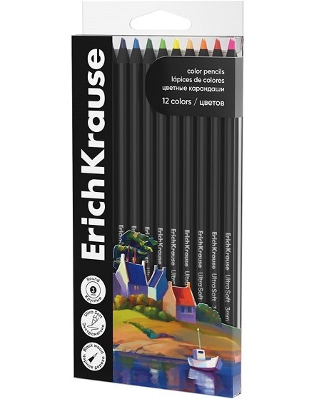 Цветни моливи Erich Krause Цветни моливи Erich Krause - 12 цвята от серията Art Spirit -