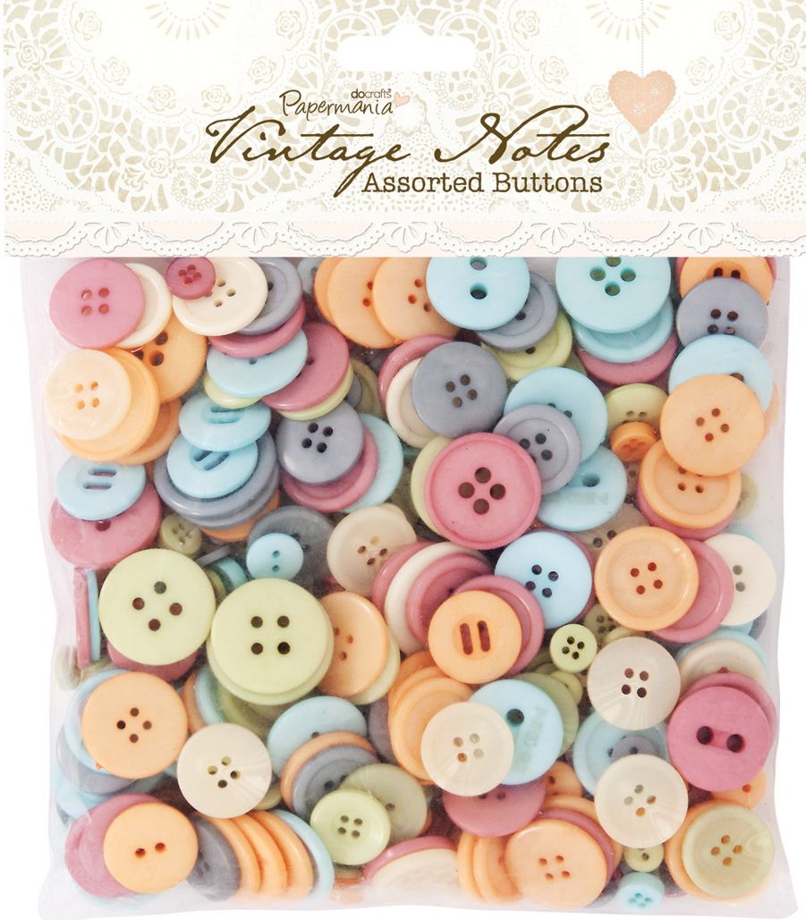 Papermania Vintage Häkelblumen – 6 Stück, Ca. 4,4 Cm, Für Karten, Scrapbooking & Deko