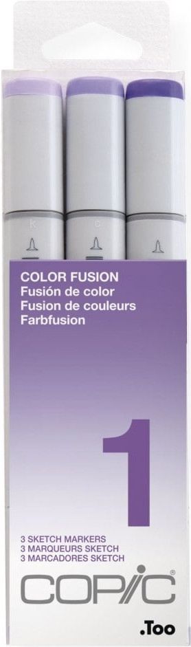 Copic Sketch Set Da 3 Colori | Fusion 1 | Pennarelli Ricaricabili A Base Alcolica