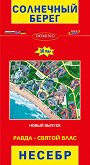 ����� �� ������� ����, �������, ����� � ����� ���� Map of Sunny Beach, Nesebar, Ravda and Sveti Vlas - 