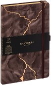 Луксозен тефтер с ластик Castelli Lightning - 13 x 21 cm от колекция Wabi Sabi - тефтер