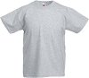 Детска тениска Fruit of the Loom - Heather Grey - 97% памук и 3% полиестер, от колекцията Kids Valueweight -