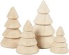 Дървени елхи Creativ - 4 броя -